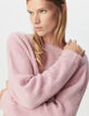 Cardigan rose tricot réversible devant/dos Femme-6