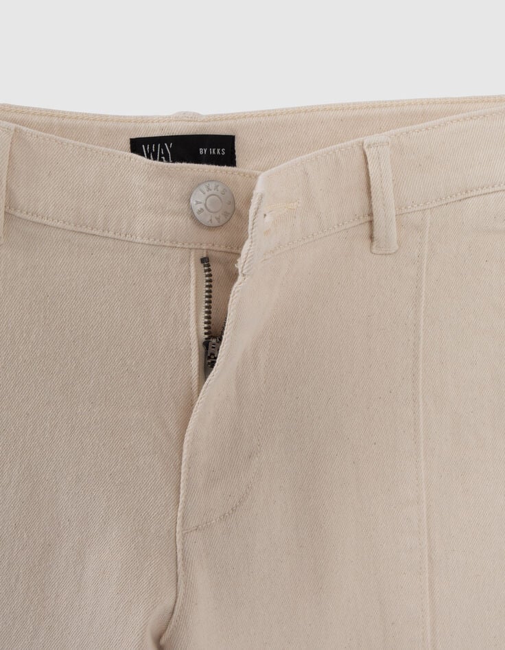 Cremewei&szlig;e RELAXED-Jungenbermudas mit Cargotaschen-5