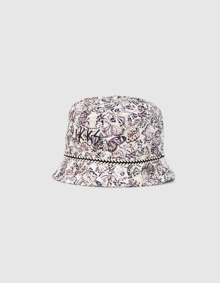Ecrufarbener Mädchen-Bob mit Paisley-Print -2