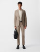 Men’s beige cotton marl blazer-3
