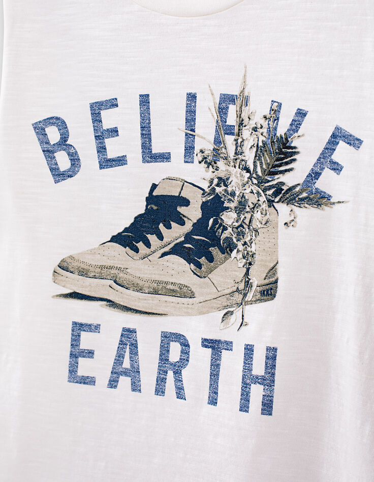 Boys’ off-white trainer image organic cotton T-shirt-5 Boys’ off-white trainer image organic cotton T-shirt-5