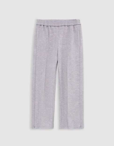 Jogger gris ancho costuras fijas bajos cremallera niña - IKKS