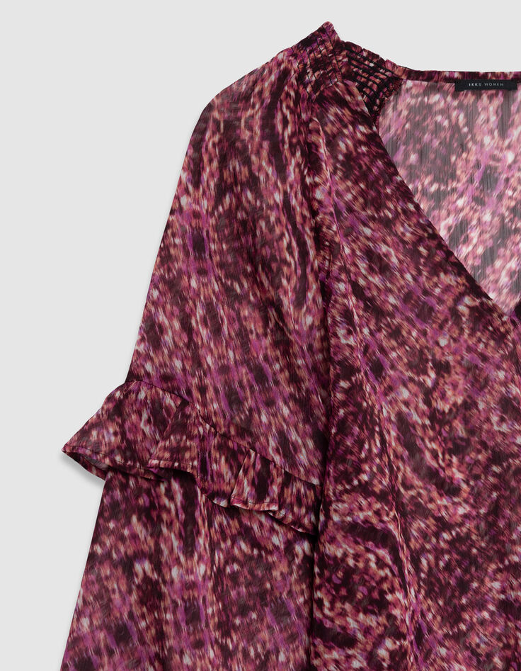 Rosa Bluse mit Tiermotiv f&uuml;r Damen-3