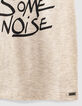 Boys’ ivory organic T-shirt with concert image-5