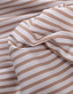 Chemise blanche motif rayures camel Femme-3