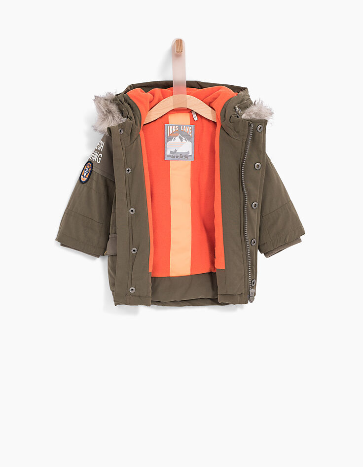 Kaki parka babyjongens -2