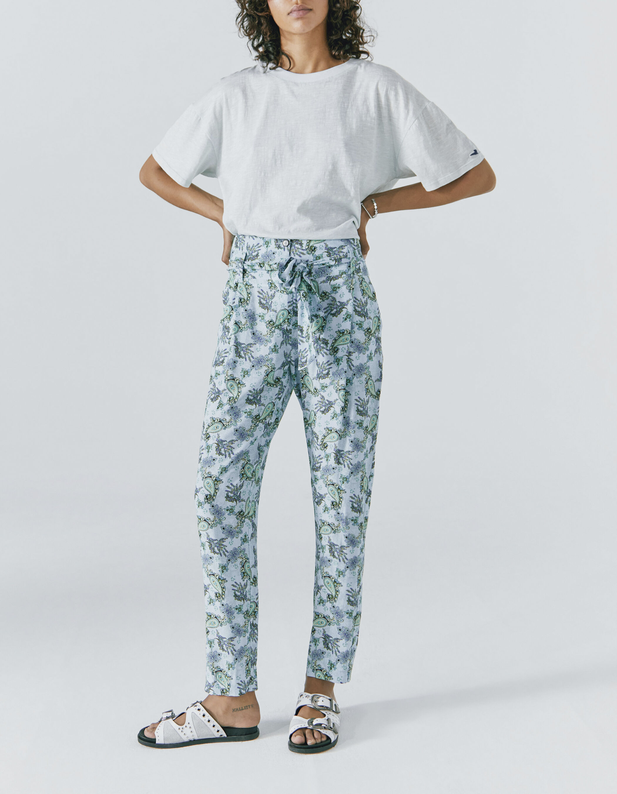 Pantalon imprimé cachemire shop