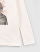 T-shirt écru visuel léopard fond tag pailleté fille-4
