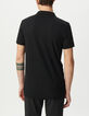 Men’s black cotton modal polo shirt-3