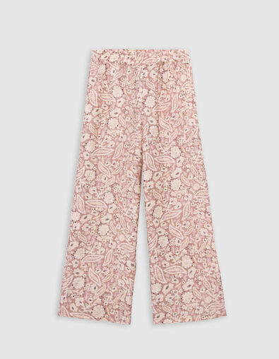 Pantal&oacute;n rosa cachemira floral ni&ntilde;a - IKKS