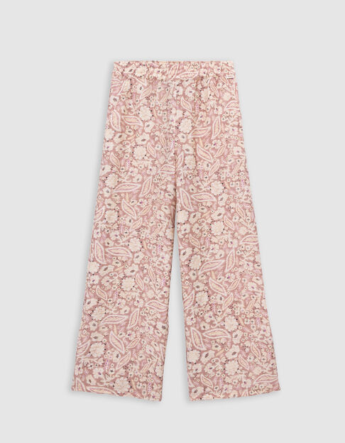 Pantal&oacute;n rosa cachemira floral ni&ntilde;a - IKKS