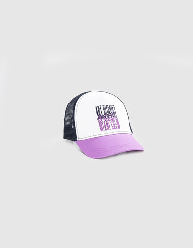 Boys’ purple, white, and navy mesh cap - IKKS