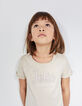 Camiseta dorada bordado Jolie et Adorable niña-1