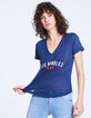 Tee-shirt en lin visuel "Los Angeles Paris" femme-2