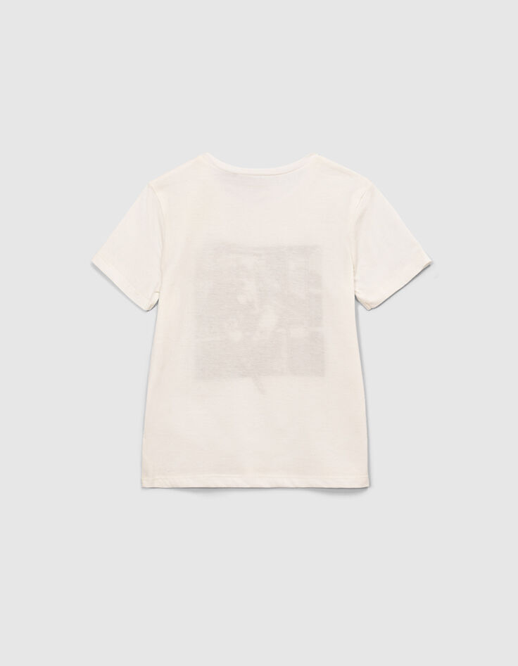 Camiseta blanco roto estilo comics IKKS HERO niño-4