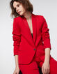 Rode twill bistretch damesblazer bliksemdetails-1