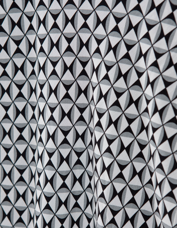 Gebroken witte rok met geometrische print Dames-7