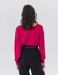 Pull rose en tricot à décor rock strass Femme-3