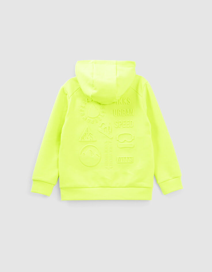 Boys’ neon green cardigan-3