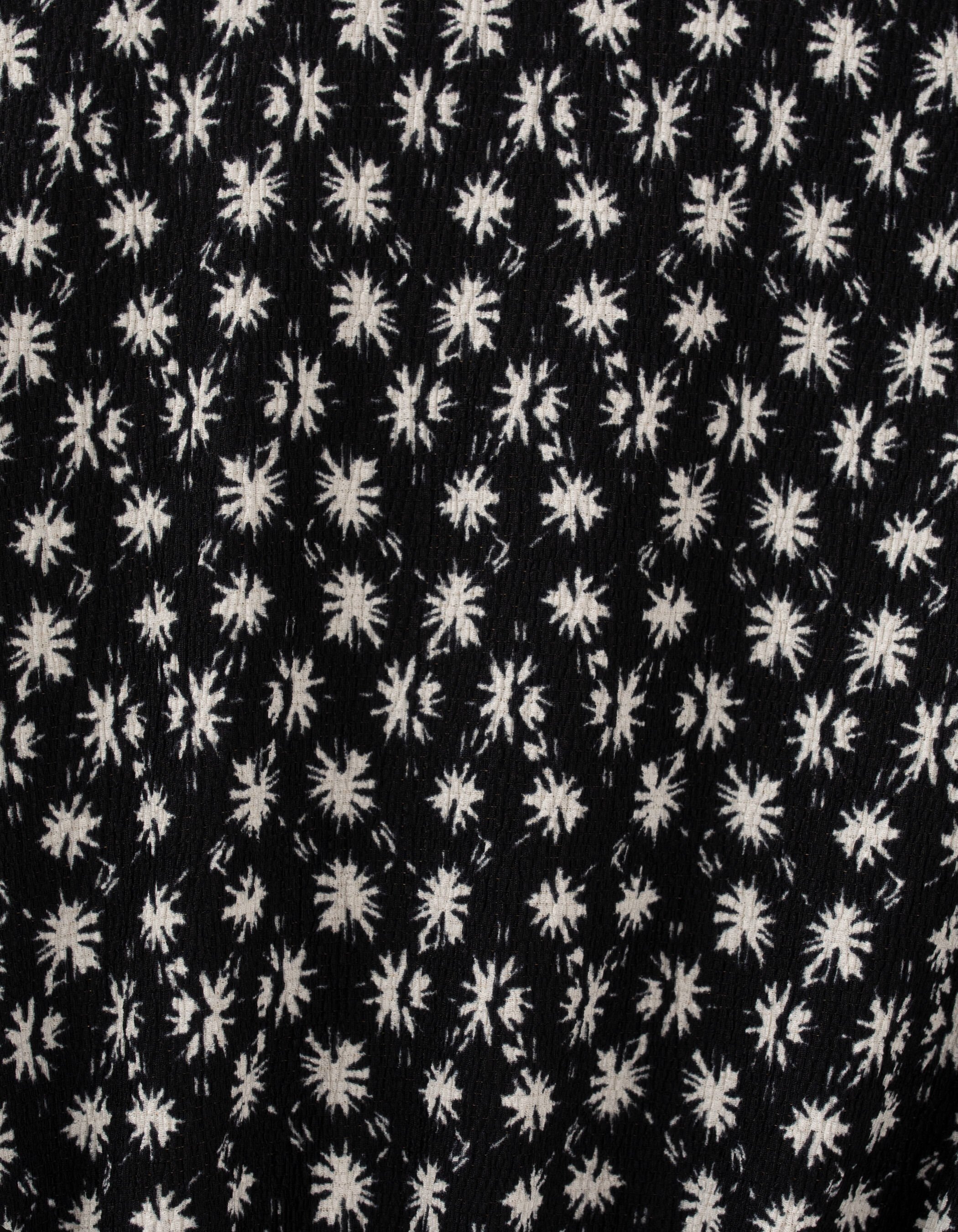 Robe portefeuille noire imprim fleurs graphiques fille