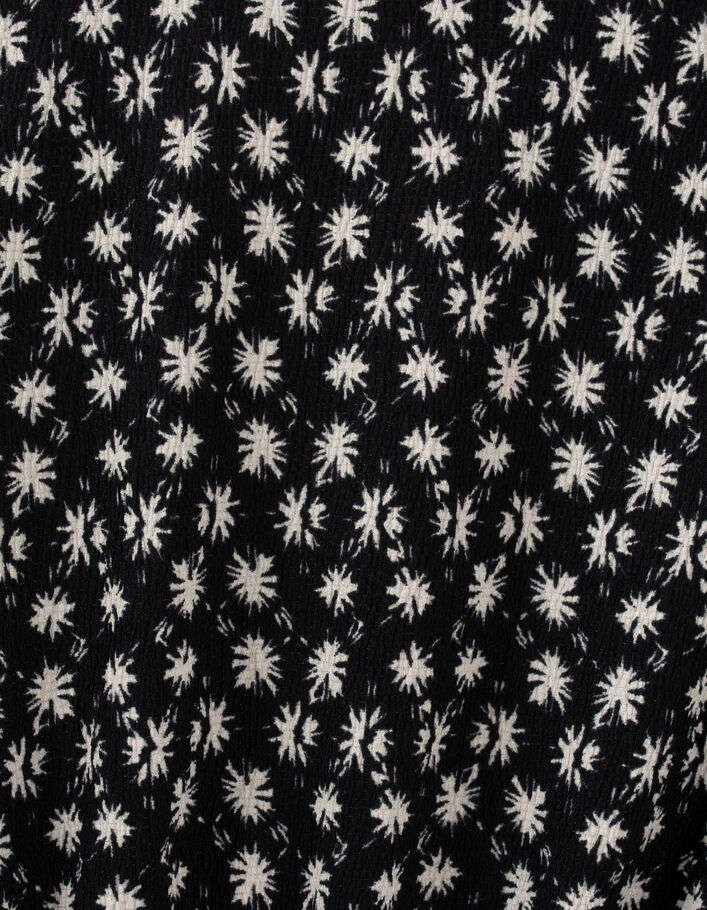 Girls’ black graphic flower print wrap skirt - IKKS