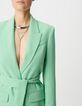 Gr&uuml;ne Anzugjacke aus recyceltem Polyester f&uuml;r Damen-4