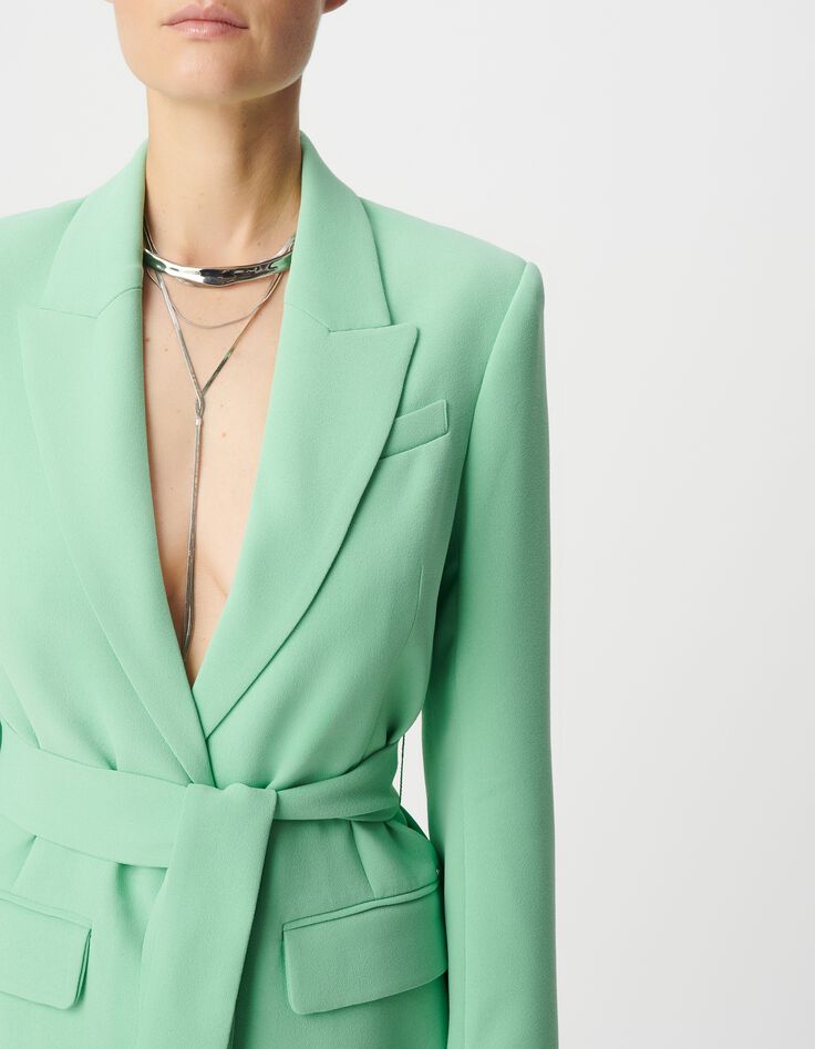 Gr&uuml;ne Anzugjacke aus recyceltem Polyester f&uuml;r Damen-4