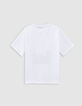 T-shirt blanc coton bio flocage ondes marines garçon-4