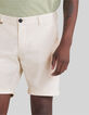 Stuccofarbene TAPERED-Herrenchinobermudas-5