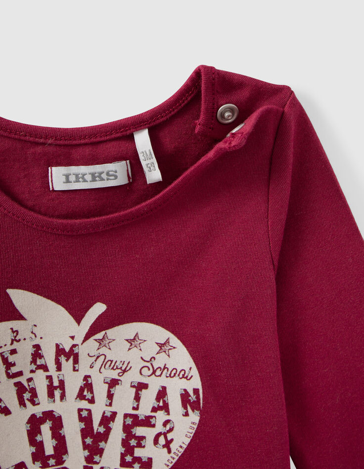 Rotes Babymädchen-Matrosen-T-Shirt, Biobaumwolle, Motiv-6