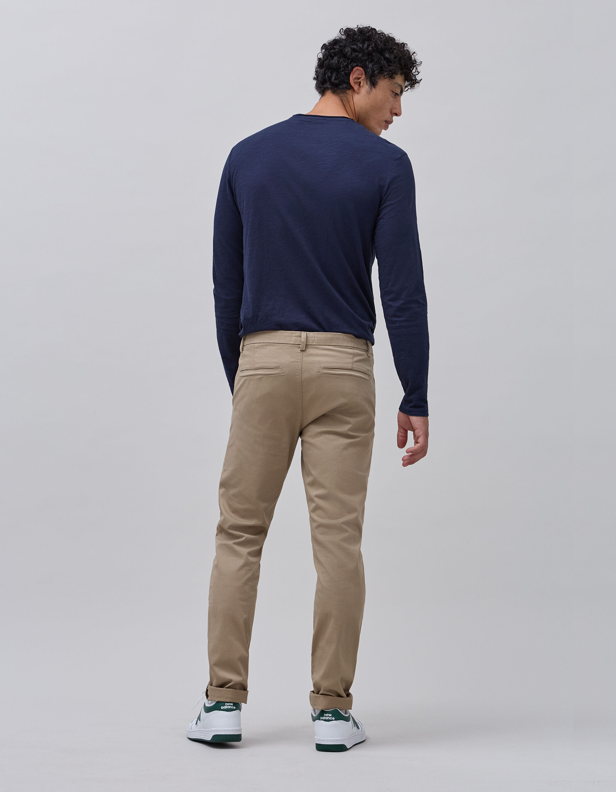 Pantalon chino SLIM beige Homme IKKS