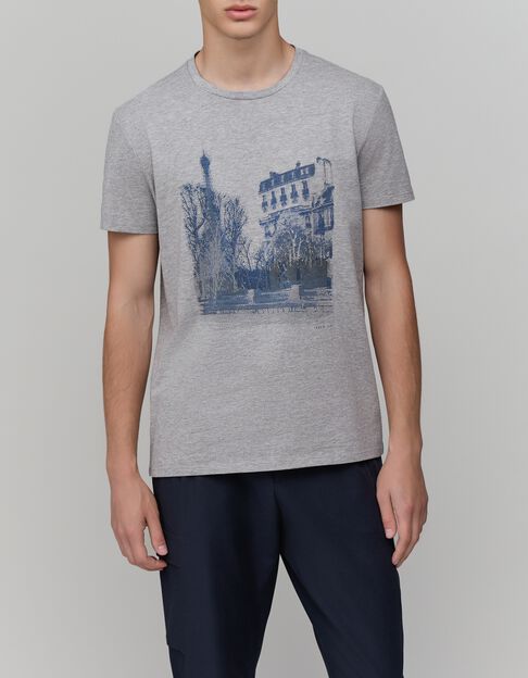 Grijs T-shirt van biologisch katoen Paris Homme - IKKS