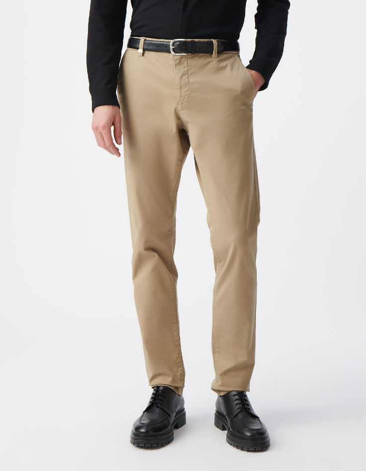Pantalon chino SLIM beige Homme-1