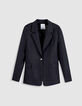 Veste de tailleur marine motif rayures tennis Femme-7