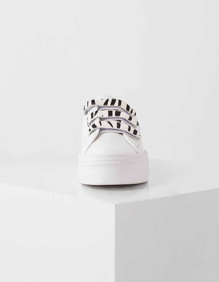 Deportivas No Name plato straps snake blanco-4