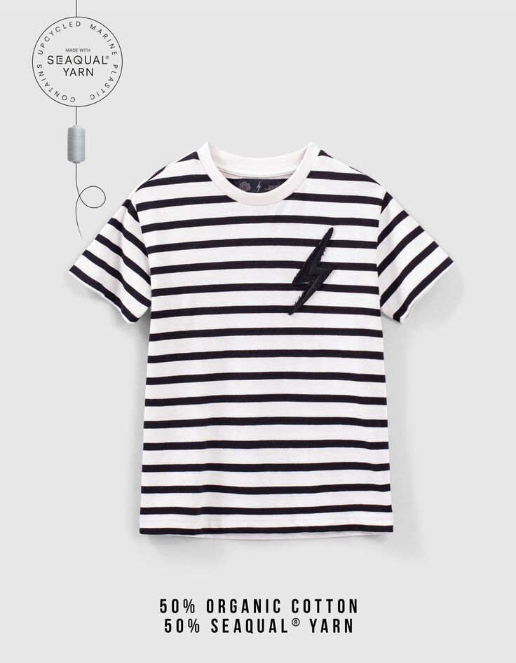 Jungenmatrosenshirt mit Streifen und Patch-2