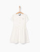 Robe-chemise blanc cassé à dentelle fille-3