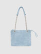 Sac pochette 1440 Reporter bleu en jean délavé Femme-2
