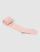 Collants roses tricot motifs chevrons fille-2