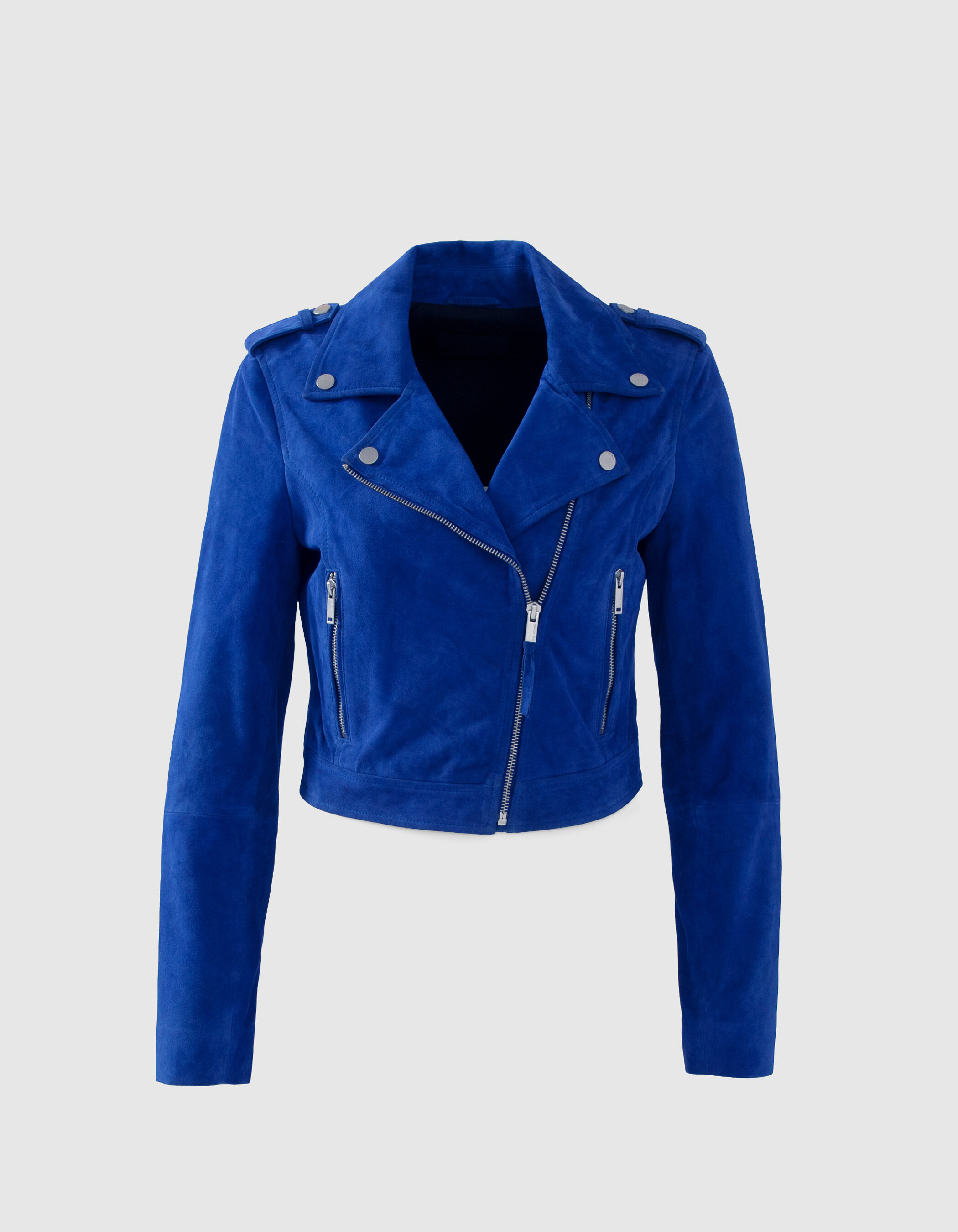 Ladies blue suede jacket online