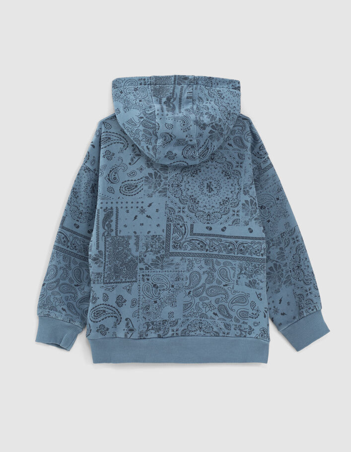 Boys’ dark blue Bandana print hoodie - IKKS