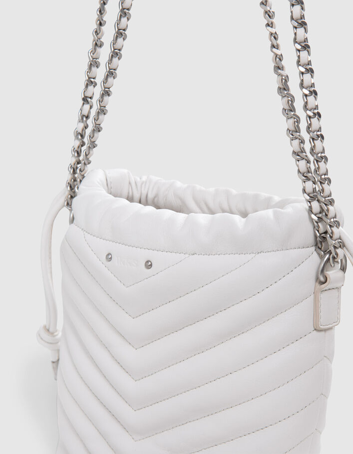 Women's white leather Small 1440 bucket bag - IKKS