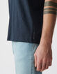 Inktblauw T-shirt De Essential biokatoen ronde hals Heren-5