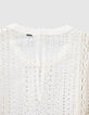 Blouse blanc cassé en guipure Femme-6