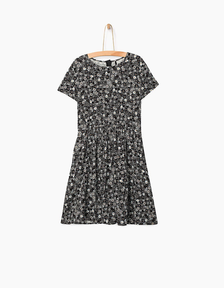 Zwarte 2-in-1-jurk meisjes-3