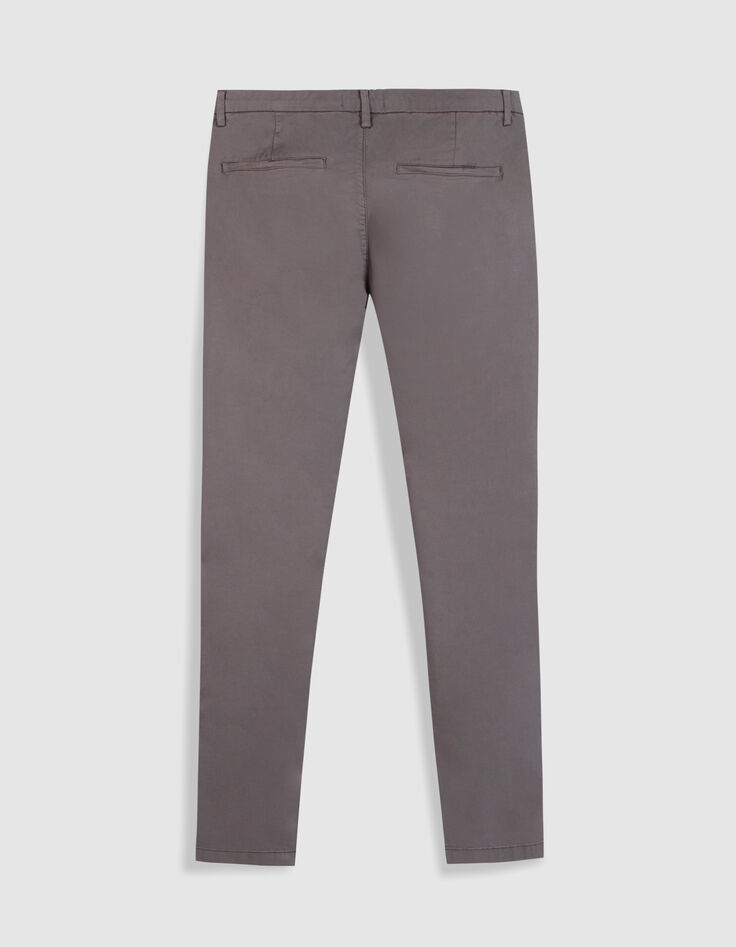 Pantalon chino slim gris Homme-7