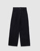Zwarte wijde jeans voor jongens-1