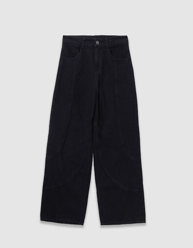 Zwarte wijde jeans voor jongens - IKKS