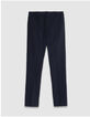 Men's slim navy elastic waistband jogpants-6