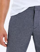 Pantalón chino slim marino falso liso Hombre-4